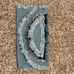 Denim clutch